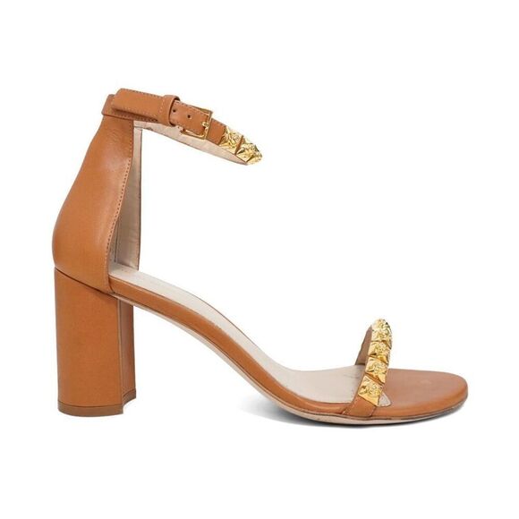 Stuart Weitzman Women’s Rosemarie Studded Leather Sandals - Picture 9 of 10